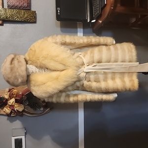 Avon vintage coat and fur cap.
